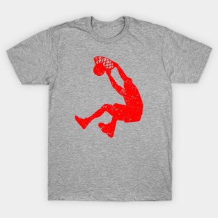 Basketball Dunk - Red T-Shirt